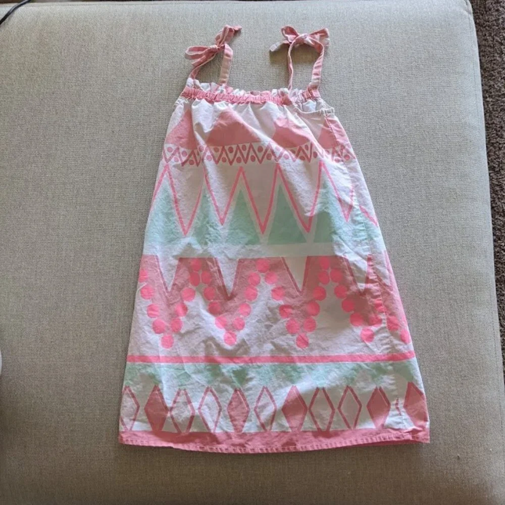 Gymboree Cotton Spring Dress in Pastel Pattern Girls Size 6